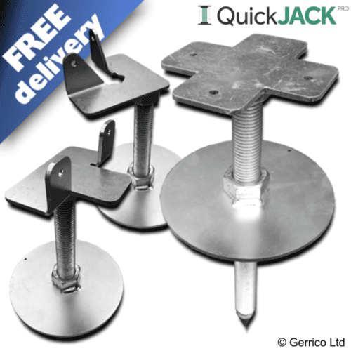 QuickJACK-PRO Adjustable Shed Base (for soil or grass) - A1 Sheds