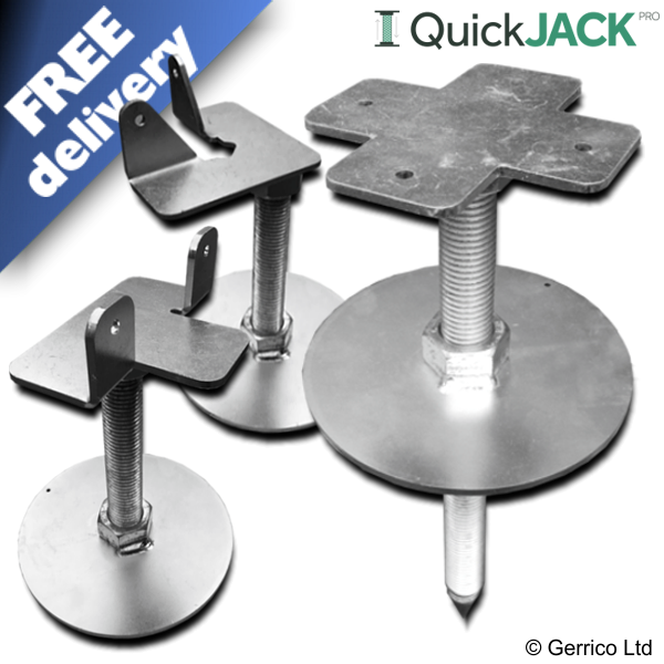QuickJACK-PRO Adjustable Shed Base (for soil or grass) - A1 Sheds