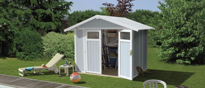 Grosfillex Utility 4.9 Apex Shed - White
